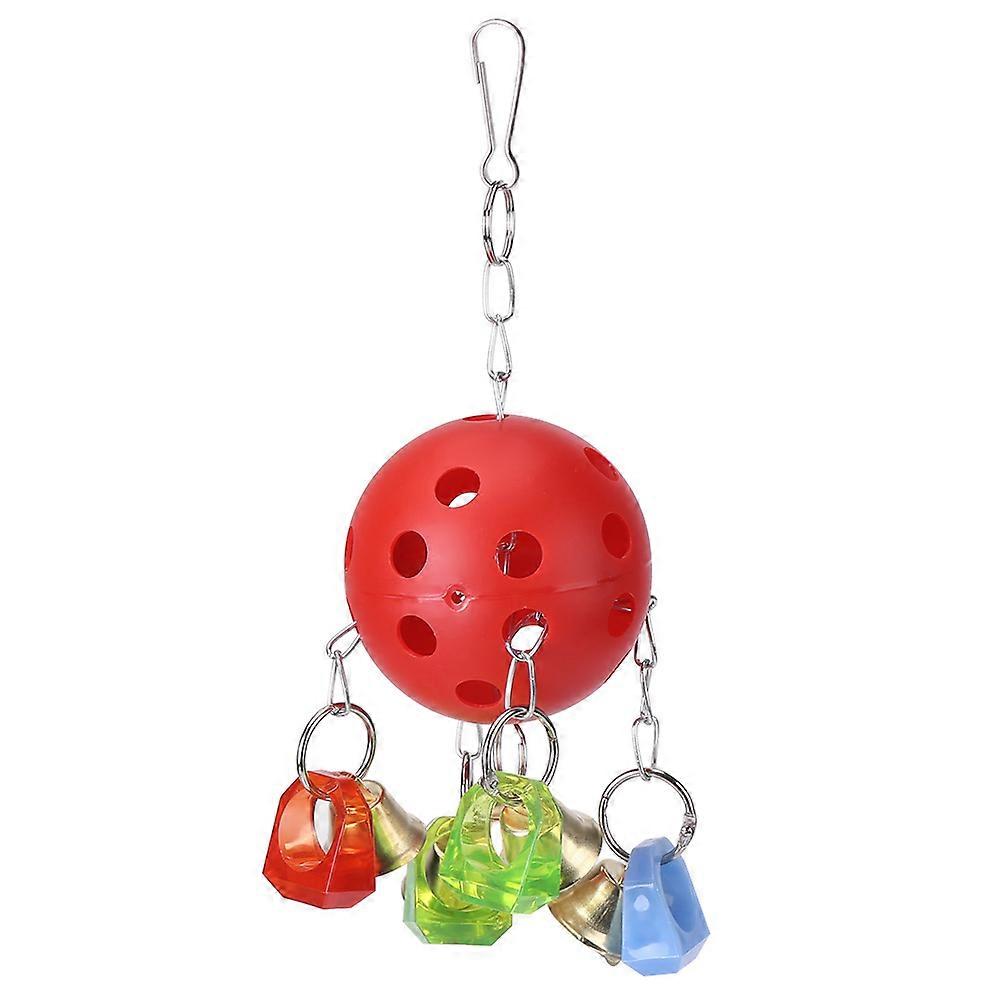 Interactive Hanging Toy for Small and Medium Parrots - Colorful Wooden Chews, Durable Materials, Engaging Design