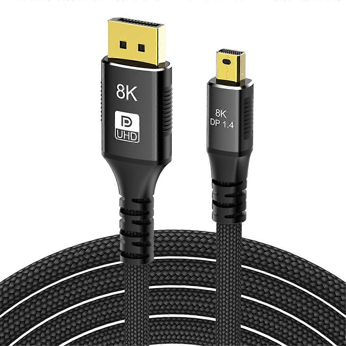 Mini DP to DP 1.4 Adapter Cable 8K Video Data Cables for Monitor 3 Meters