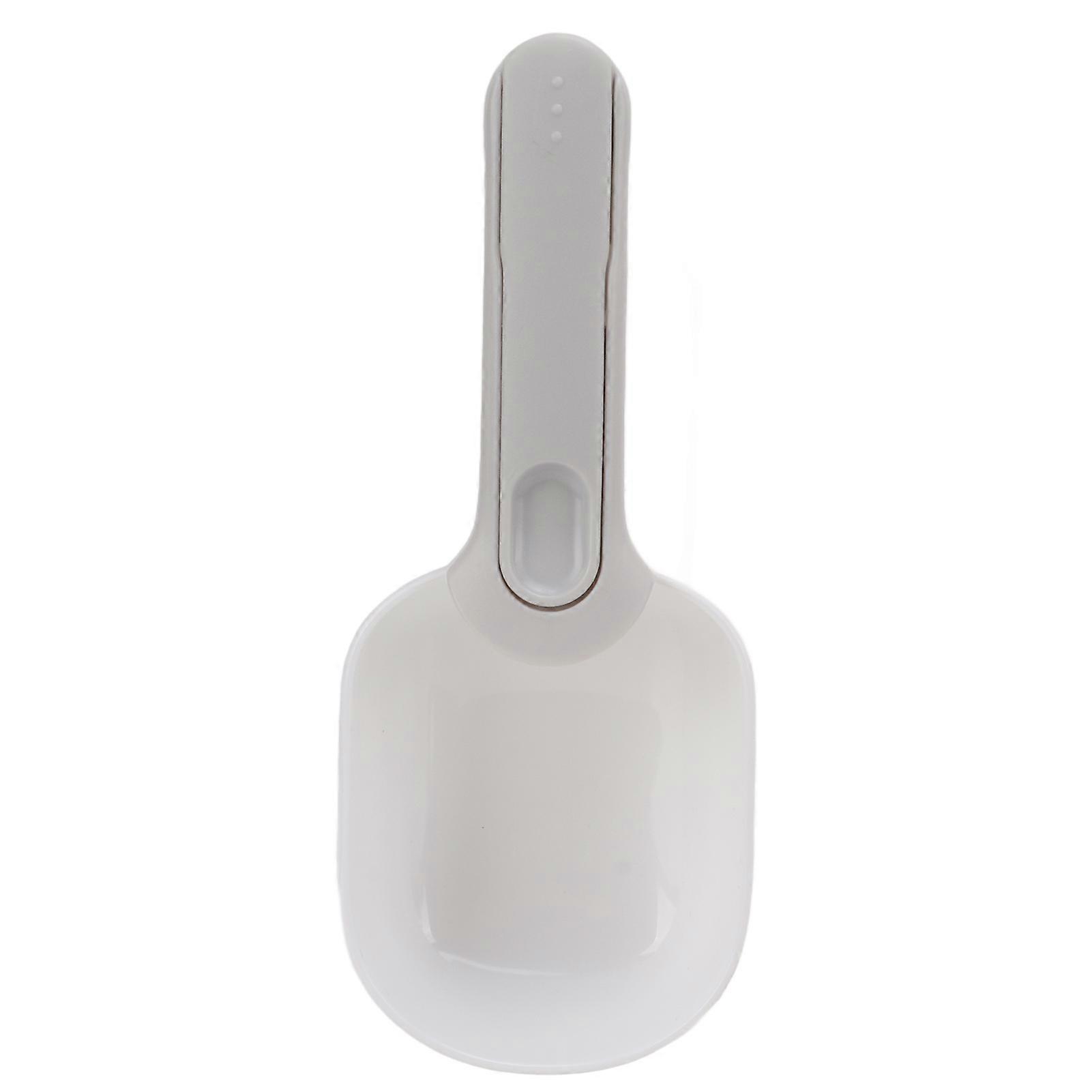 Durable White Plastic Scoop Set, Perfect For Pet Food Dispensing, Multipurpose Usage With Hanging Holes For Easy Storage, Round And Thick Handle For