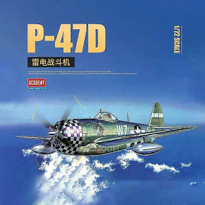 Academy Assembled Aircraft Model Kit 12474 American P-47D Thunderbolt Fighter 1/72
