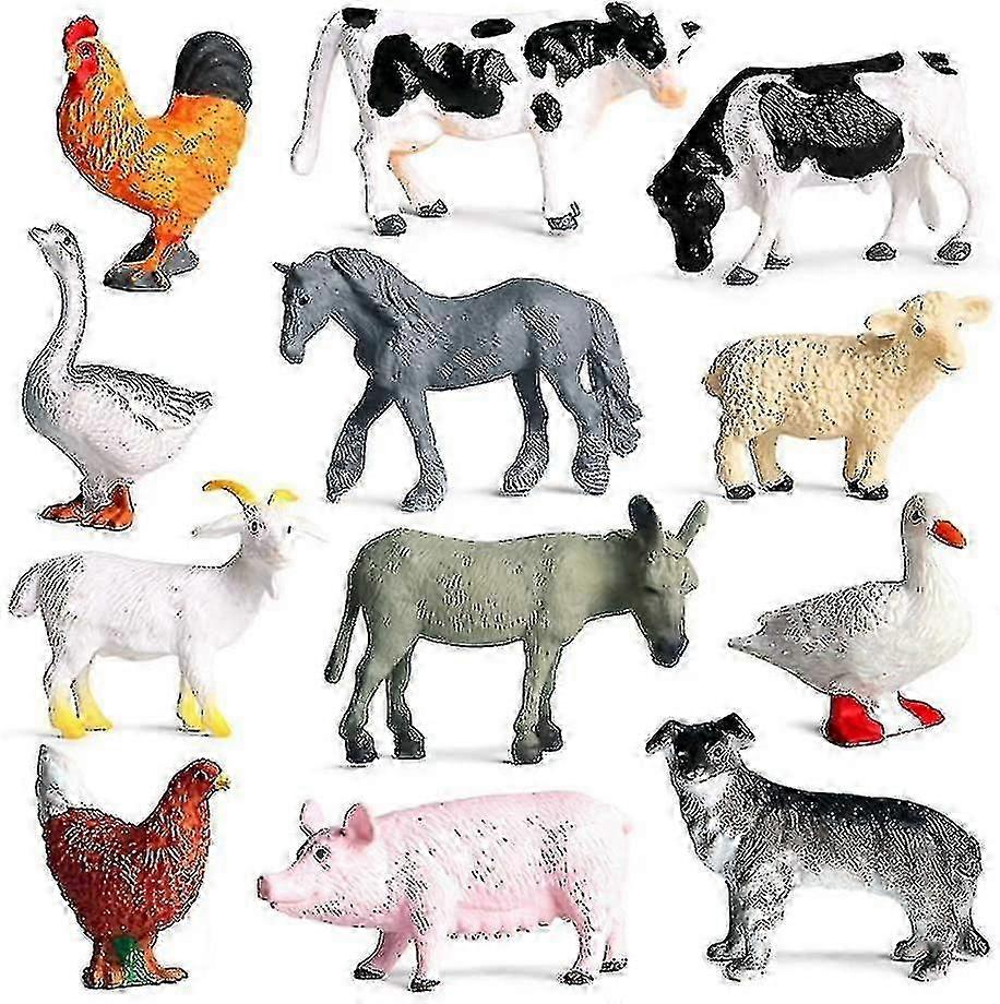 Learning Minds Set Of 12 Jumbo Farm Animals