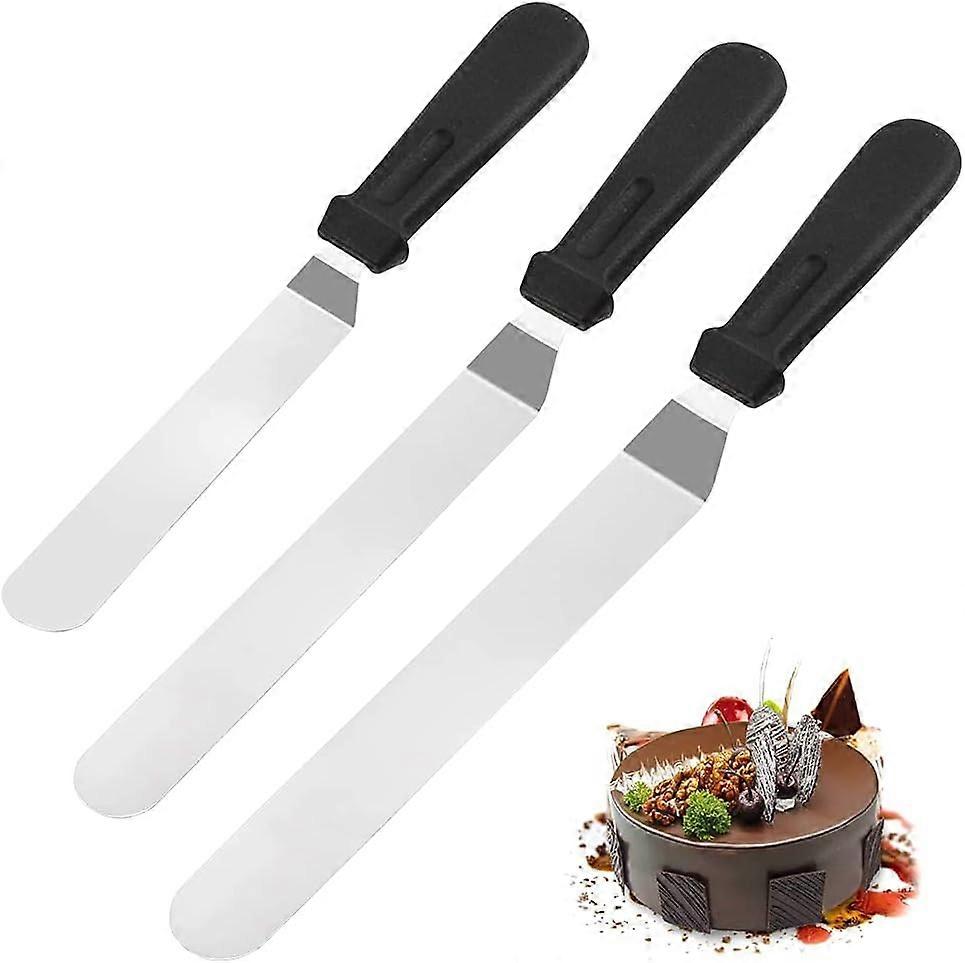 Offset Spatula Set Stainless Steel Ergonomic