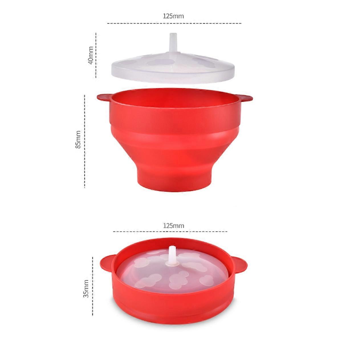 Foldable Silicone Popcorn Bowl with Cover Ideal for Home