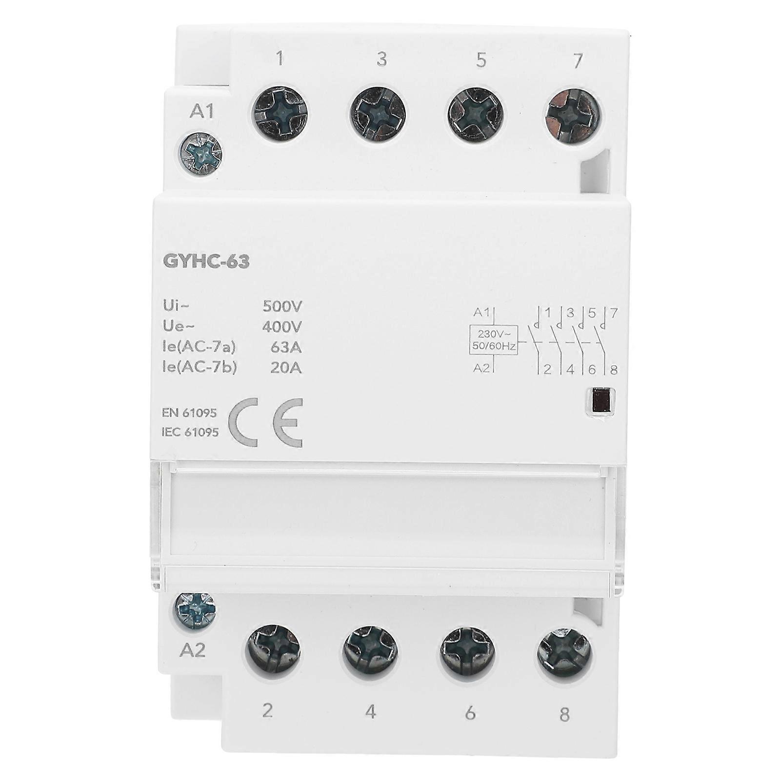 Modular Contactor Industrial Circuit Control Coil Welding Module 4P 4NO Contacts GYHC‑63