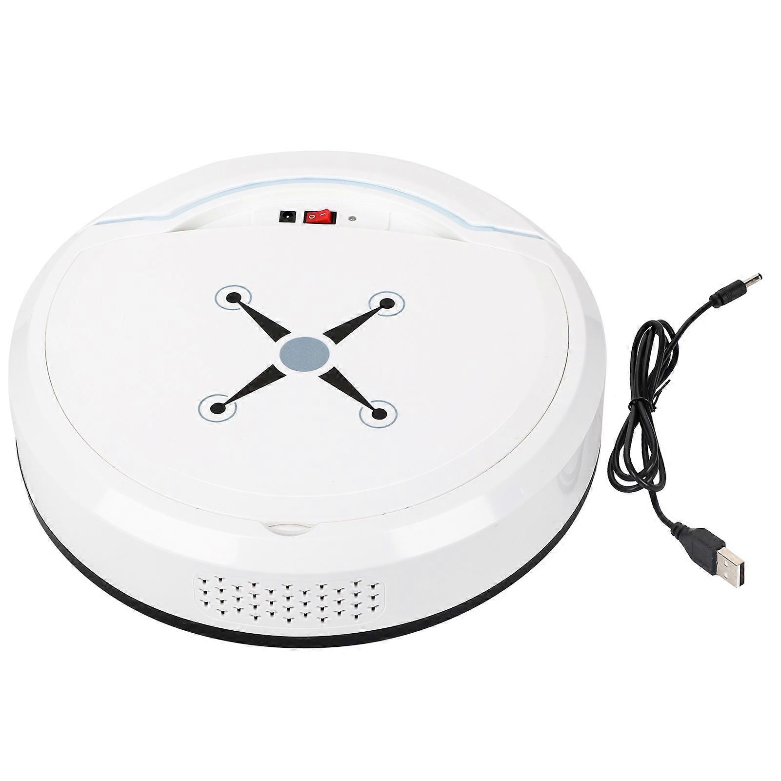 USB Rechargeable Automatic Smart Robot Vacuum Floor Cleaner Household Sweeping Machine White