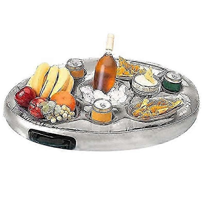 Pvc Water Inflatable Pool Dining Tray Inflatable Perforated Drink Holder