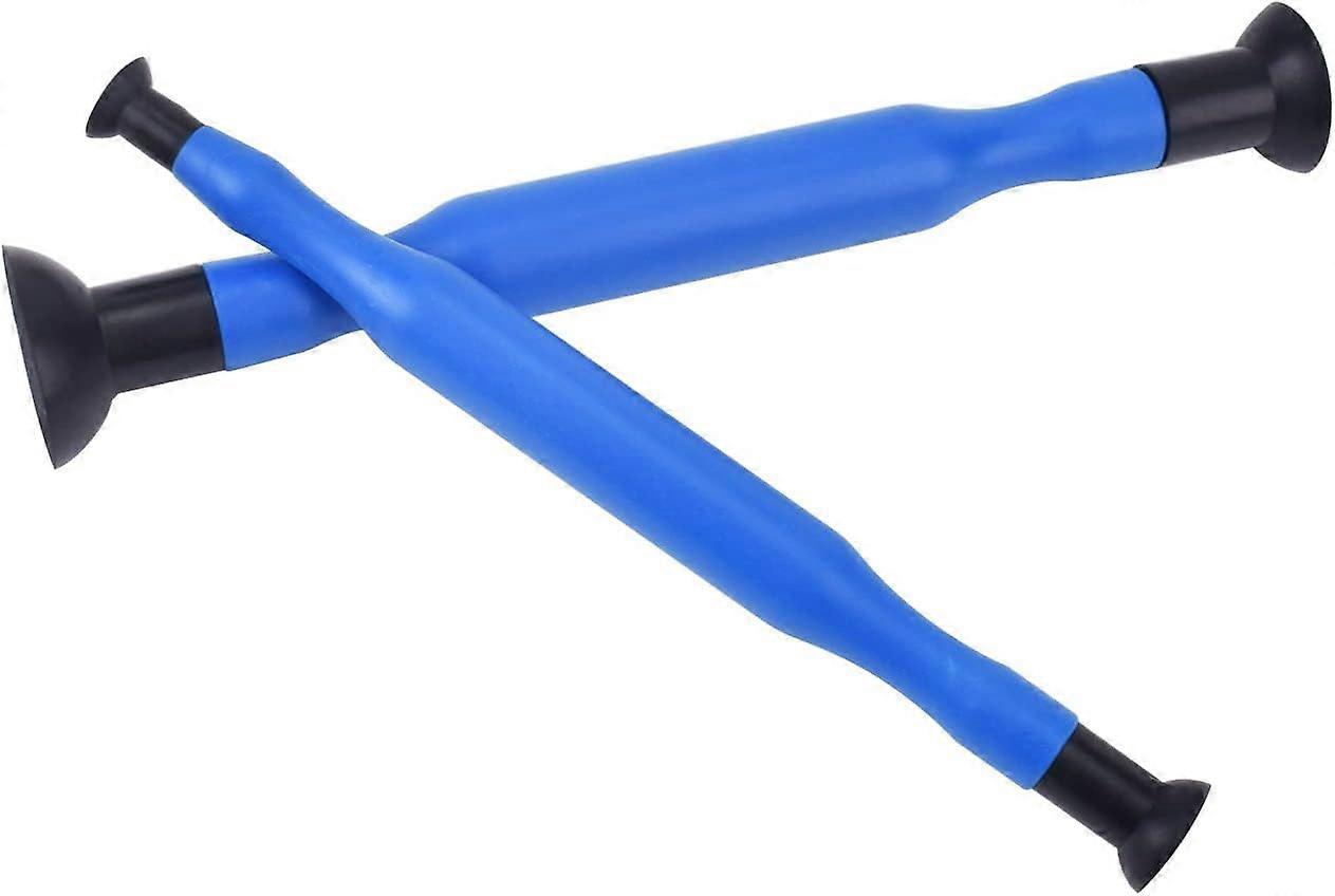 2PCS Double Ended Valve Main Lapping Grinding Sucker Kit Hand Valve Lapping Tool Blue Manual Grinding Stick avec Ventouses