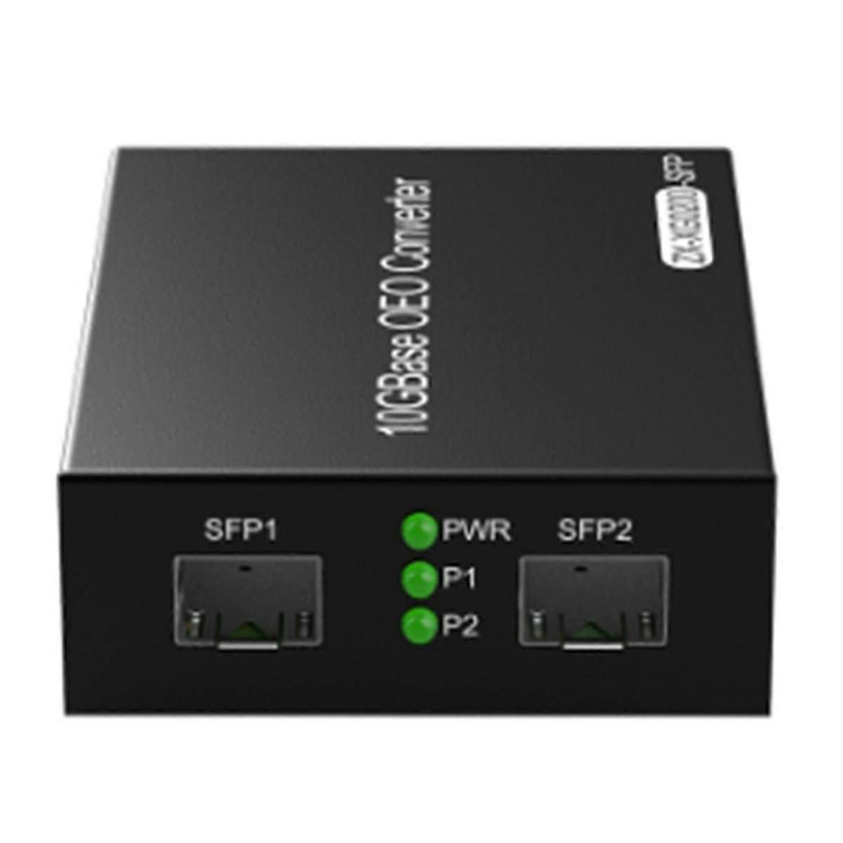10GbE SFP+ OEO Media Converter Dual 10G SFP+ Slots 100M/1G/2.5G/10GBase-T Fibre Media Converter US