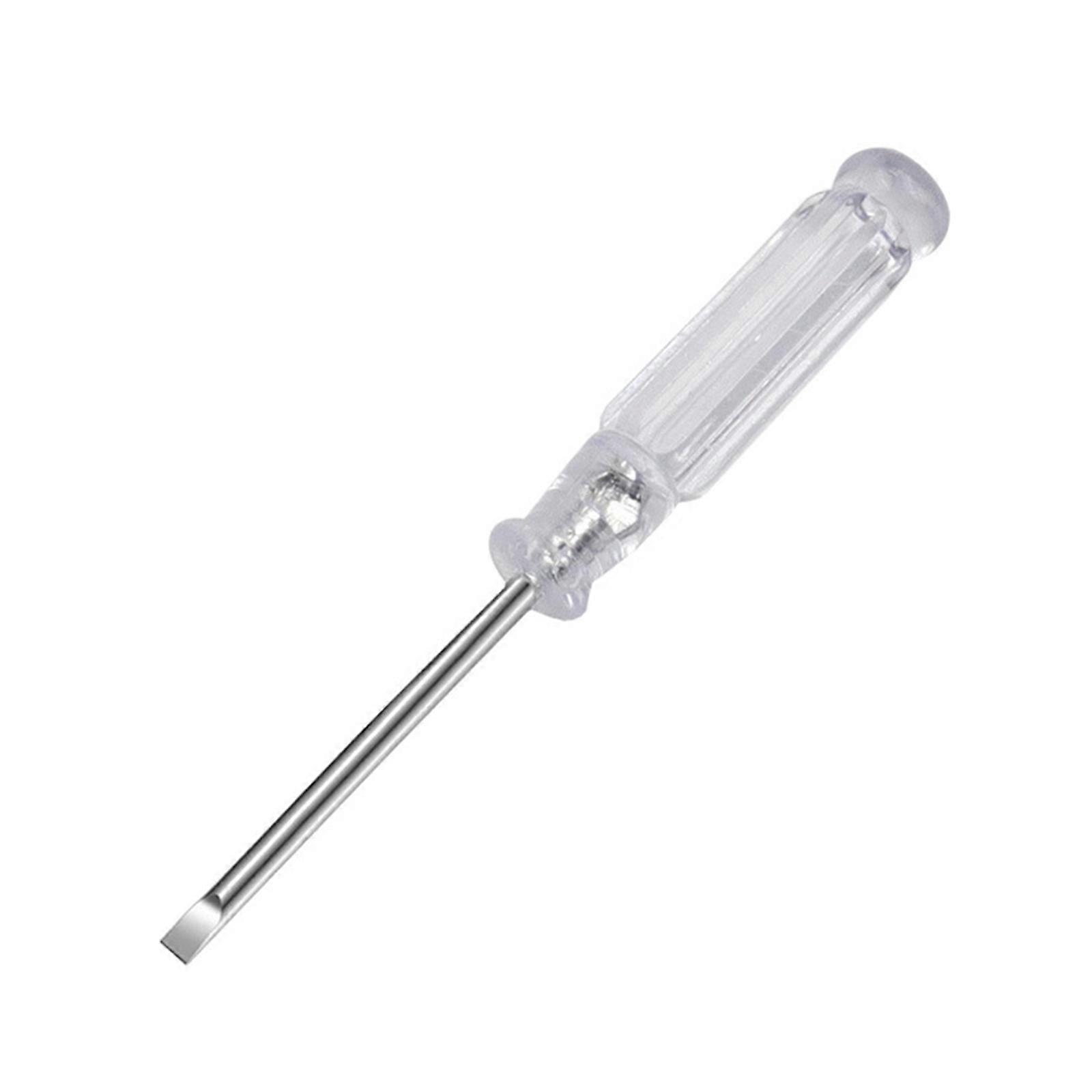95mm/3.7-inch Length Mini Screwdriver Transparent Crystal Screwdriver Manual Repair Tool Phillips/ Flat for Head Screwdr