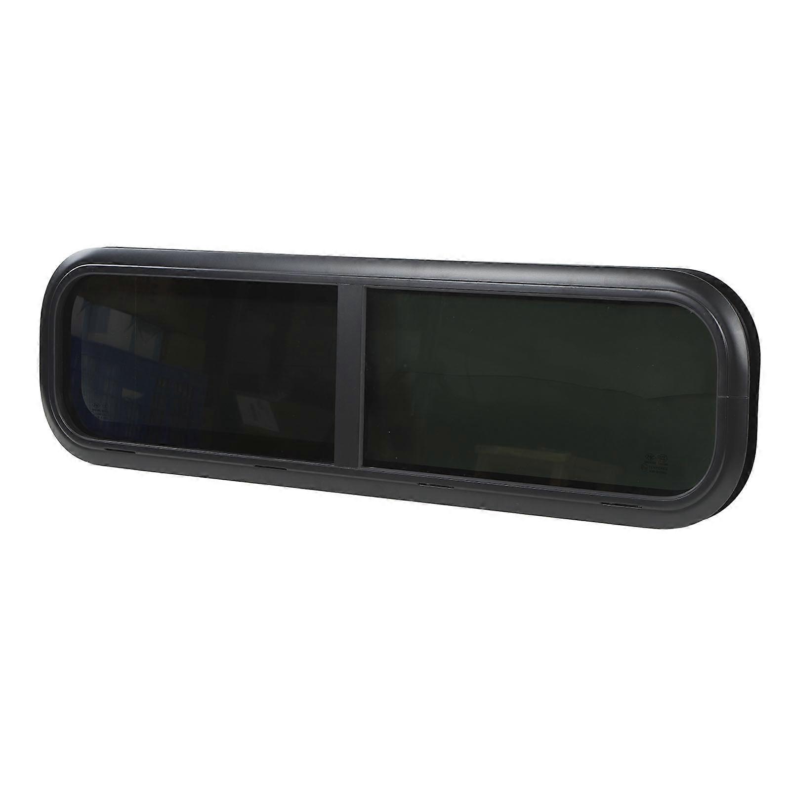 RV Window with Insect Net Horizontal Push Pull Round Corner Aluminum Alloy UV Resistant Window for Caravan Trailer