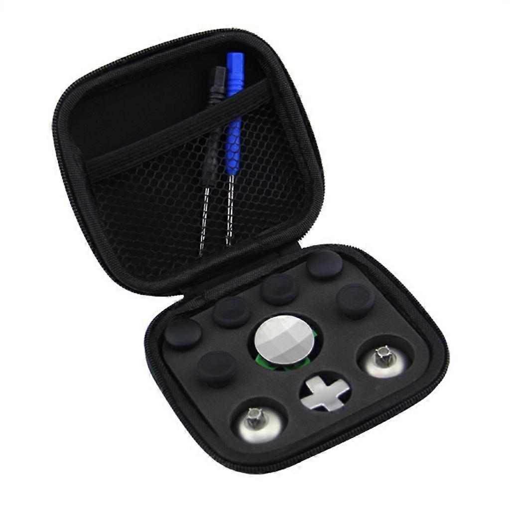Game Console Controller Repair Kit Metal Thumbsticks Magnetic Base D-Pads Set