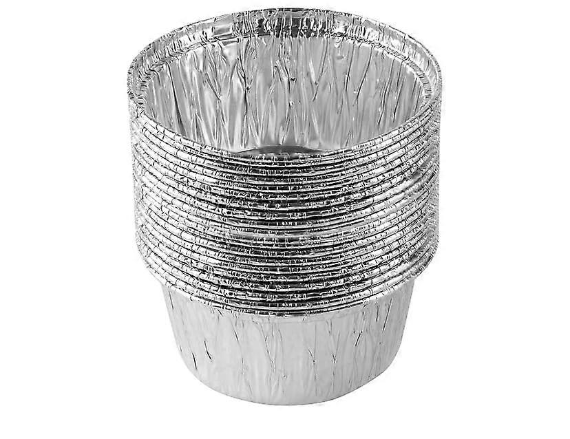 100 Pack 4 oz Disposable Aluminum Foil Baking Cups for Muffins, Cupcakes, and Snacks, Oven Safe Cooking Supplies