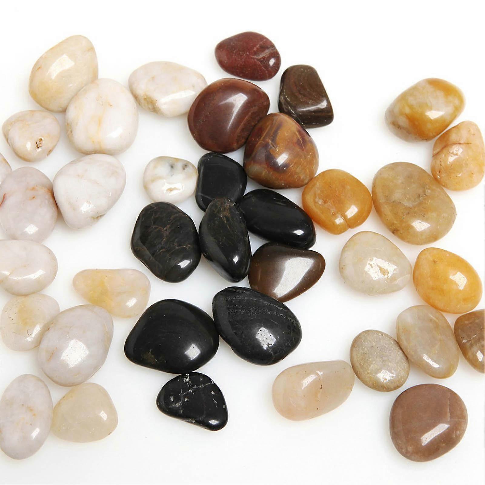 Decorative Polished Pebbles Shiny High Polishing Irregular Pebbles Decorative Stones for Fish Tank Balcony