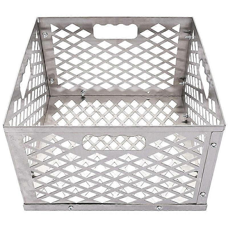 Offset Smoker Charcoal Firebox Basket, Silver Charcoal Basket