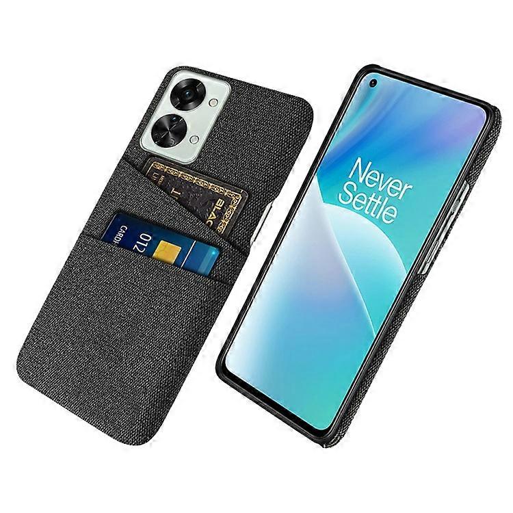 Compatible For OnePlus Nord 2T 5G Ultra Thin Back Phone Case Cloth Texture PC Cover with Dual Card Slots