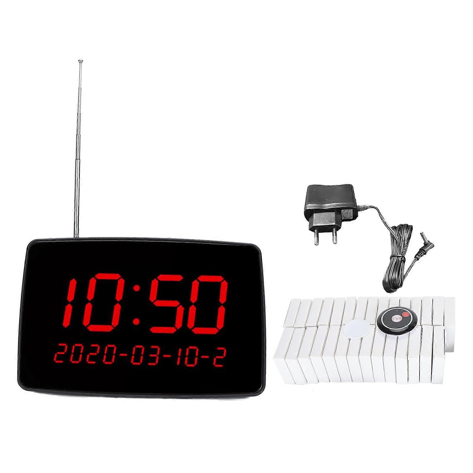 Pager 30 Call Buttons 1 Display Receiver IPX4 Waterproof Wireless Calling System for Restaurant Hotel