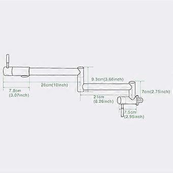 Raccordo Per Riempimento Pentole A Parete – Rubinetti In Acciaio Inox Con Doppio Giunto Pieghevole E 2 Maniglie – Portata 5,5 GPM - 2