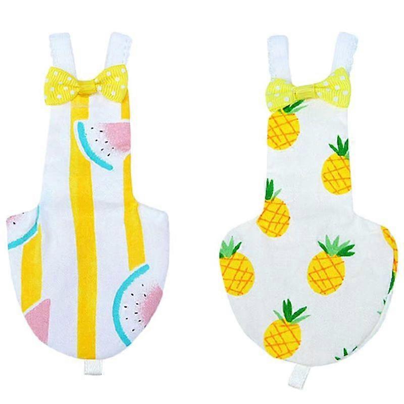 2Pcs Bird Diaper Reusable Washable Parrot Nappies Clothes Flight Suit Dress for Parakeet Cockatiel African Macaw