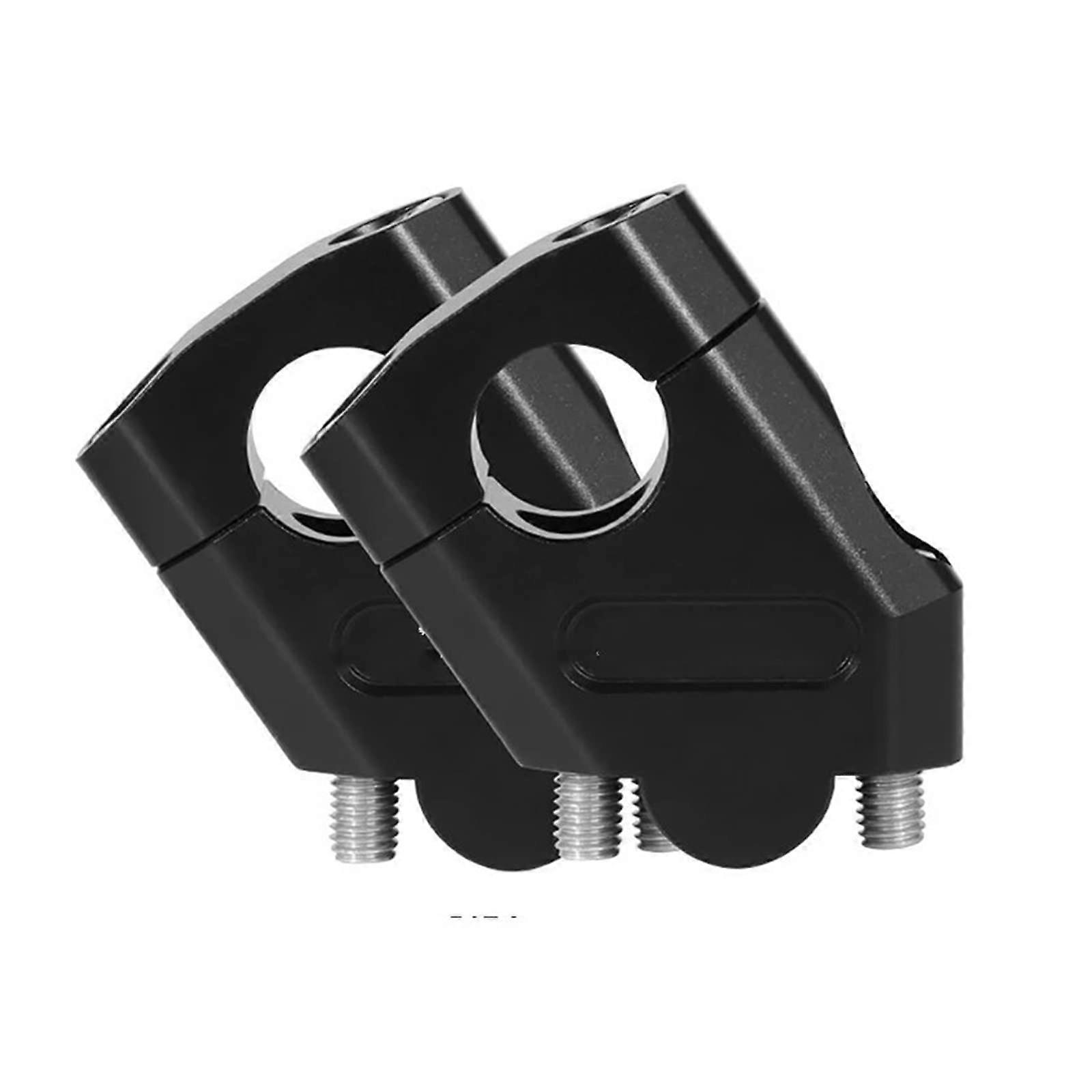 Motorcycle Handlebar Clamp for Yamaha 22mm 28mm Riser, Black Aluminum, Compatible with 22mm and 28mm Handlebars