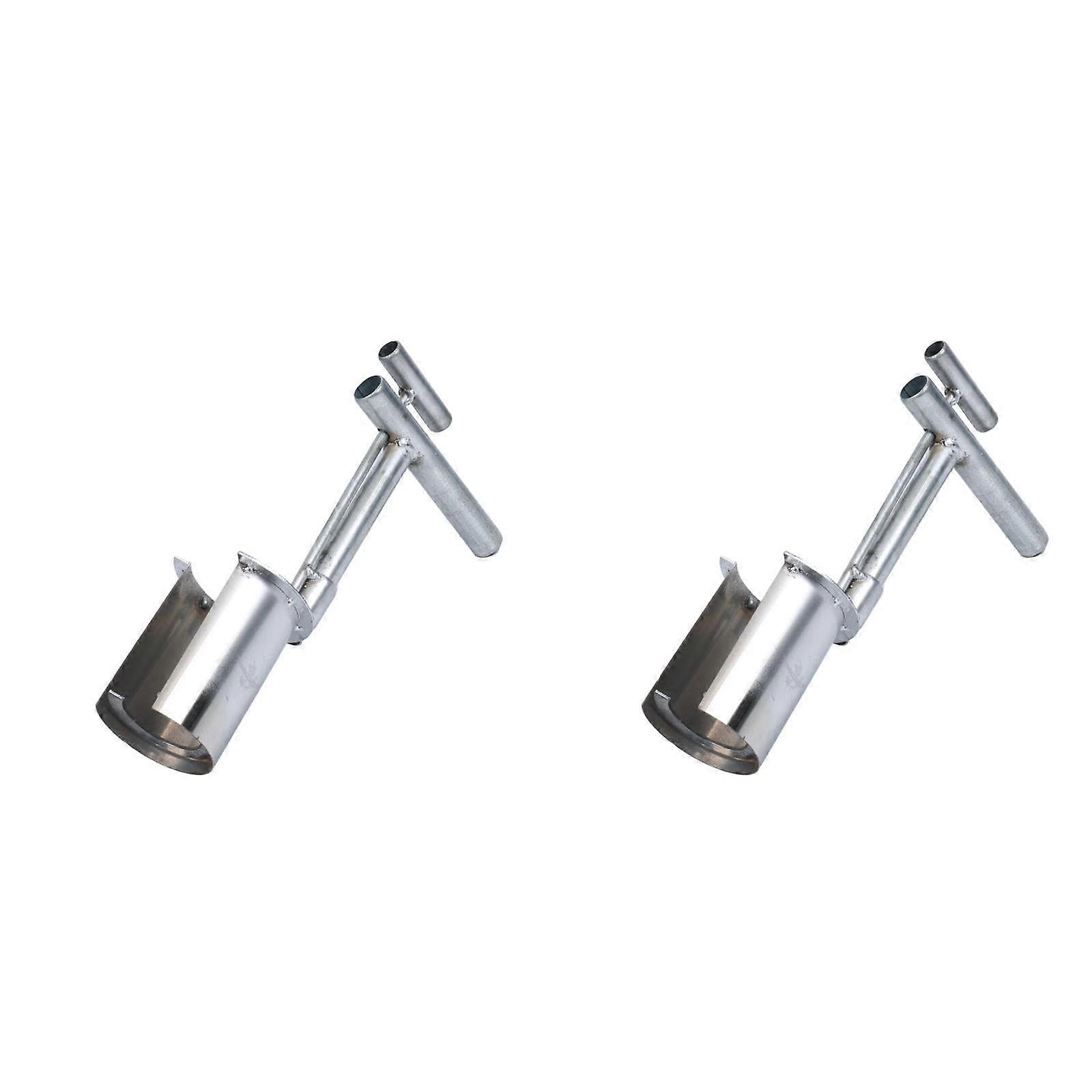 Plant and Fruit Tree Seedling Transplanter Stainless Steel Bulb Planter Tool With Long Handle Grass Plugger Hole Digger