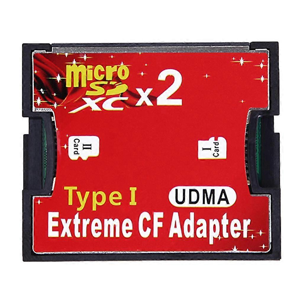 Dual Port SD To CF Card Adapter MMC SDHC SDXC To Standard Compact Flash Type I