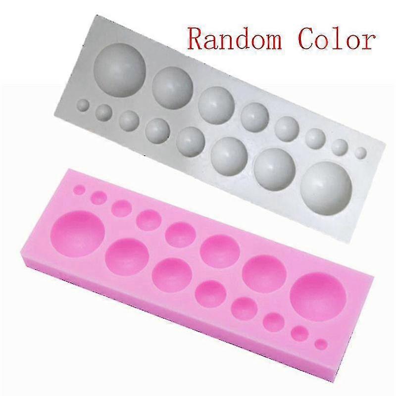 Silicone Hemisphere Cake Mould – Reusable Chocolate Soap Fondant Mold, Round Shape Baking Tool (Random Color)