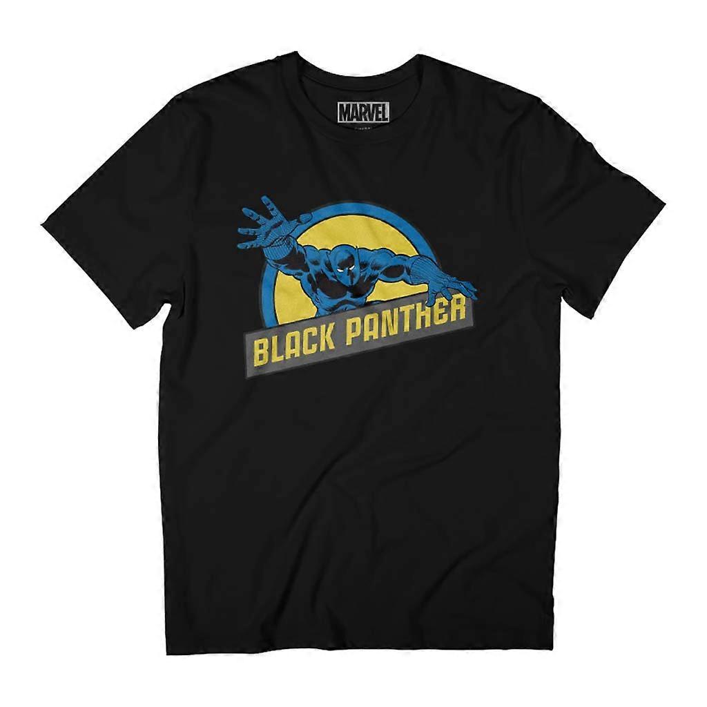 Marvel Black Panther Silver Age Comic Book Logo Men's T-Shirt