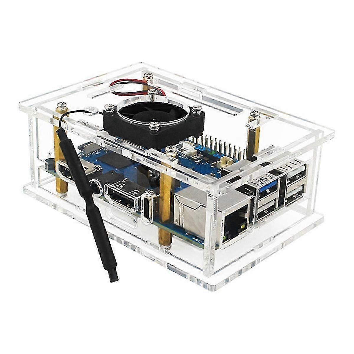 Motherboard Case Acrylic Transparent Case Design,Protects the Motherboard From Physical Damage for OrangePi 5 Pro