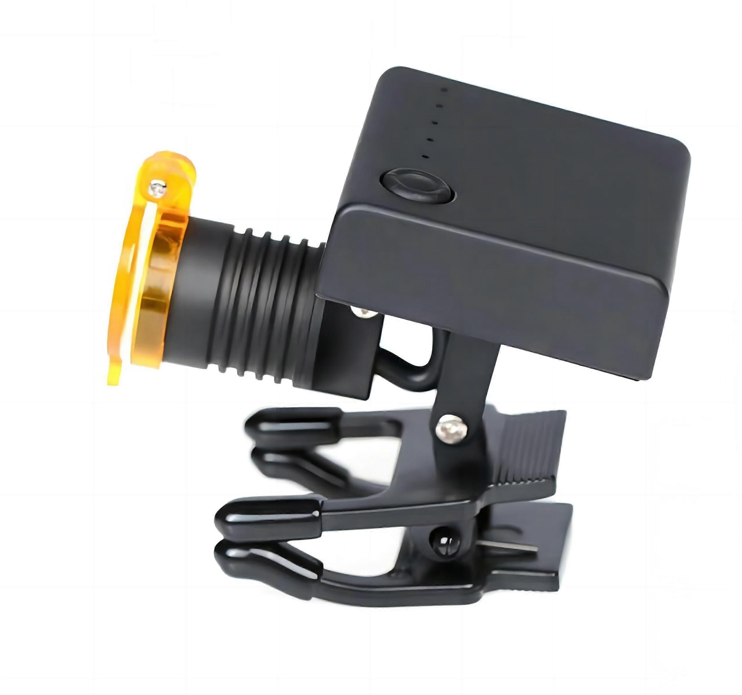 3W LED Headlight Lamp Clip-on for Binocular Loupe, Black Metal Clip, Adjustable Brightness, Lightweight Design