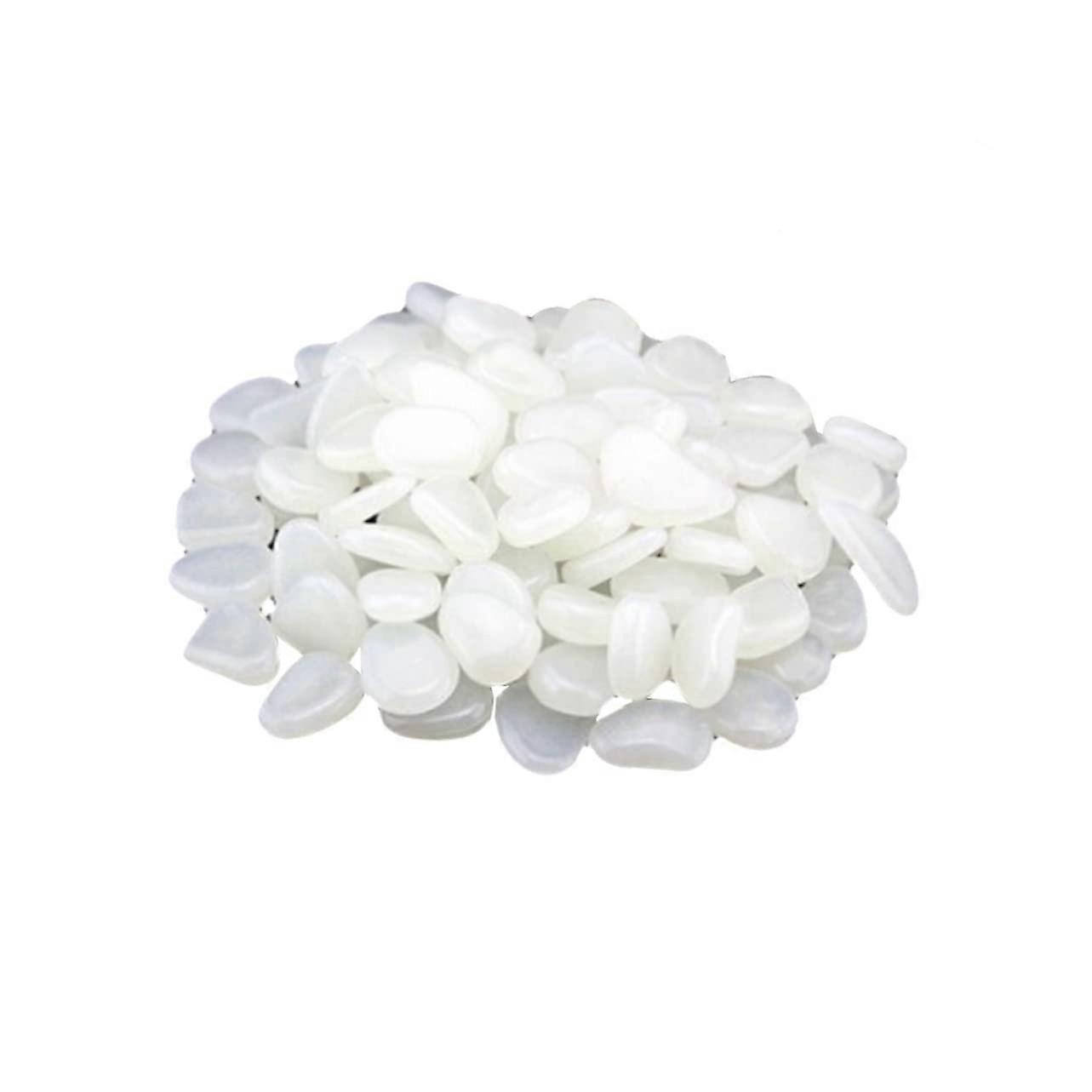 鹅卵石艺术，黑暗石头，花园鹅卵石，花盆装饰景观，景观石，夜光石（白色）