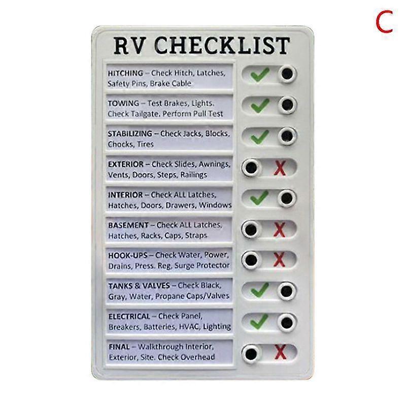 Memo Plastic Board Rv Checklist My Chores Reusable Elder Care Reminder Tool
