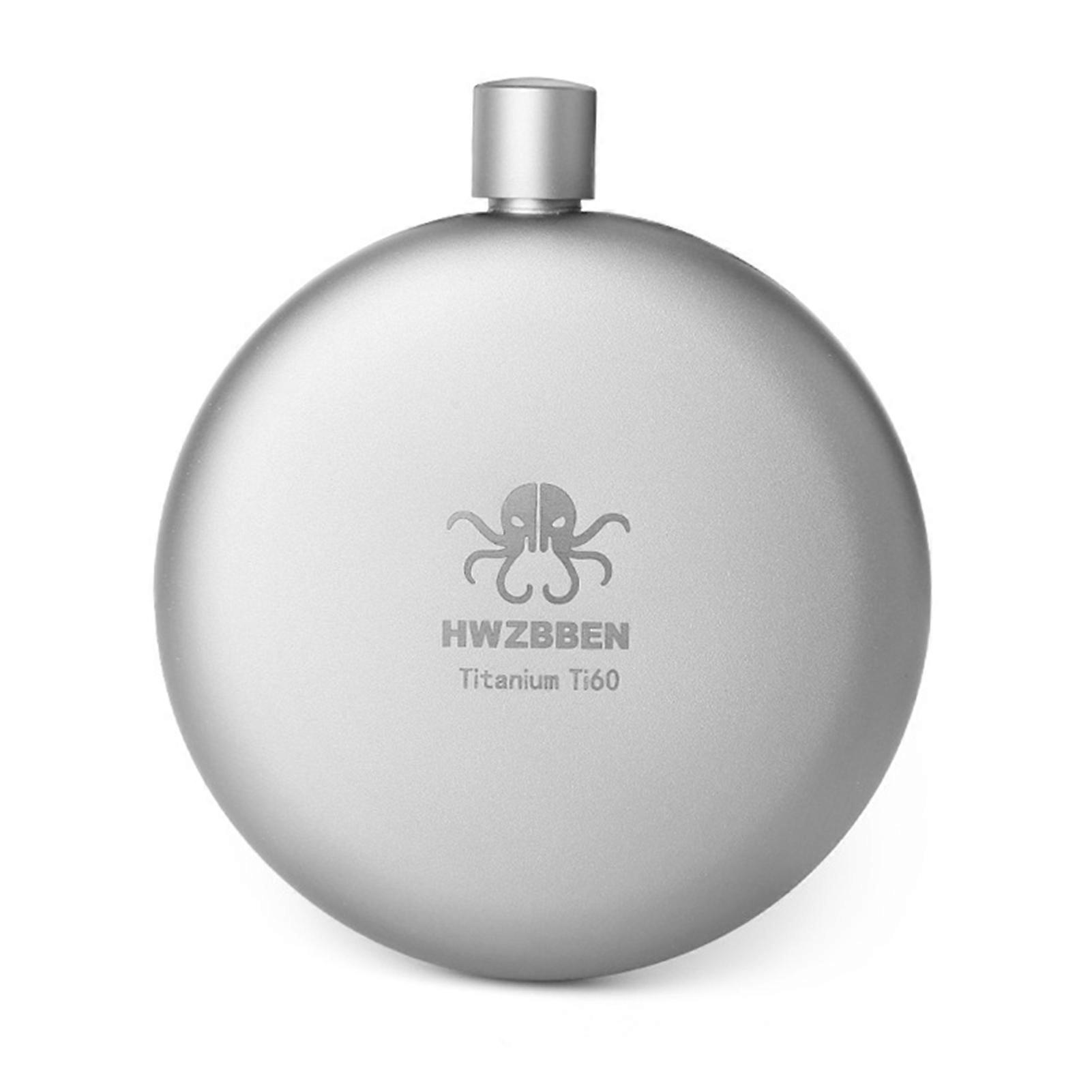 170ml Leakproof Titanium Flask Alcohol Whisky Wine Flask for Outdoor Camping Backpacking Travel Picnic