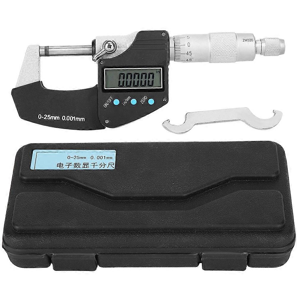 Micrometer Large Screen Digital Metric Imperial 0.001mm Accuracy 0&#8209;25mm Outer Diameter