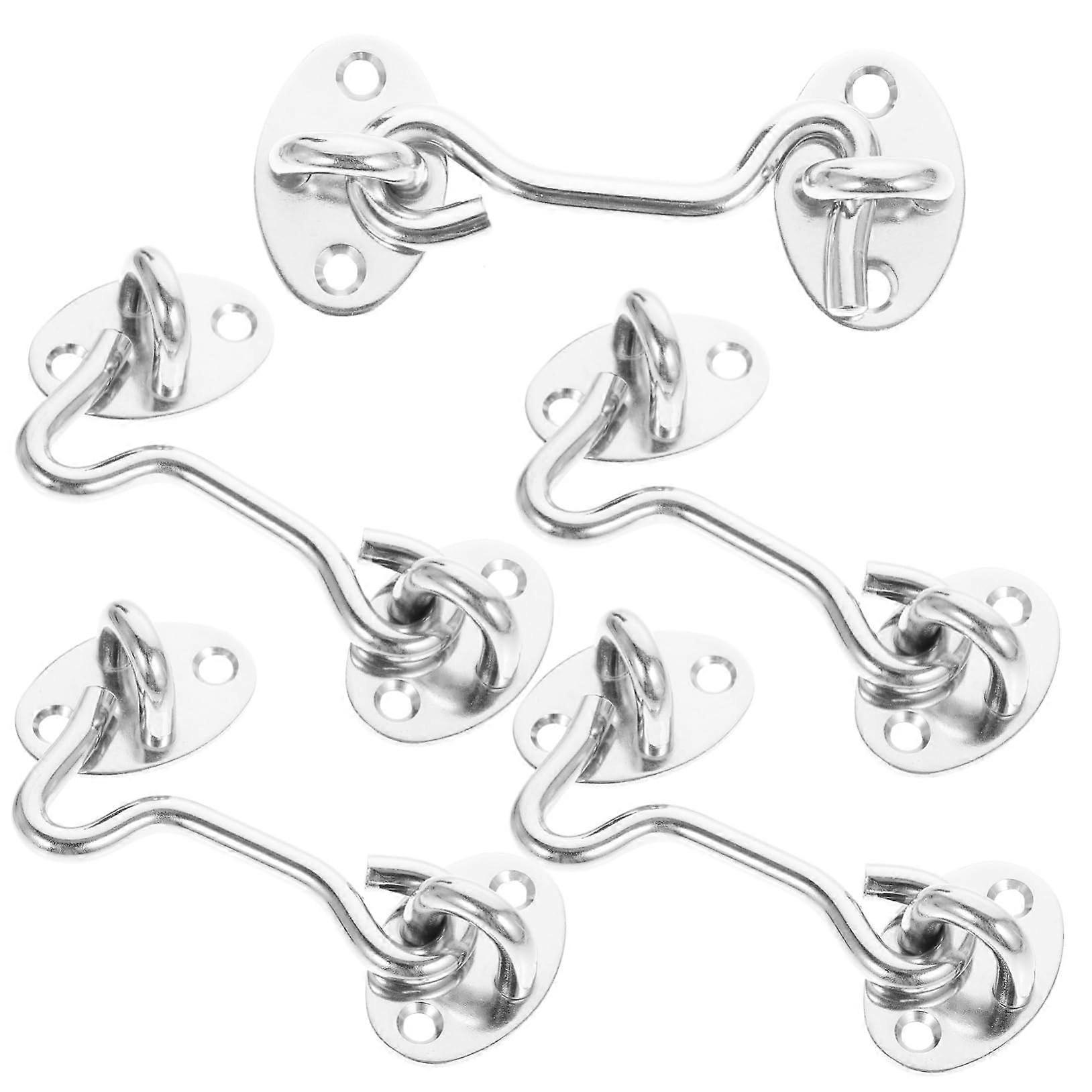 5pcs Cabin Hooks Hook and Eye Latch for Window Eye Latches Door Latch Locks