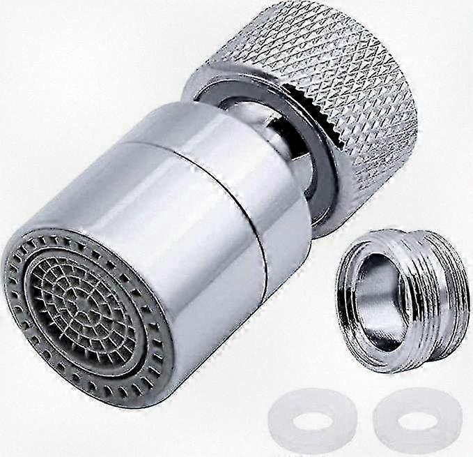 2 Mode Adjustable Brass Kitchen Faucet Aerator with Swivel Feature and Nozzle Adapter for Various Brands