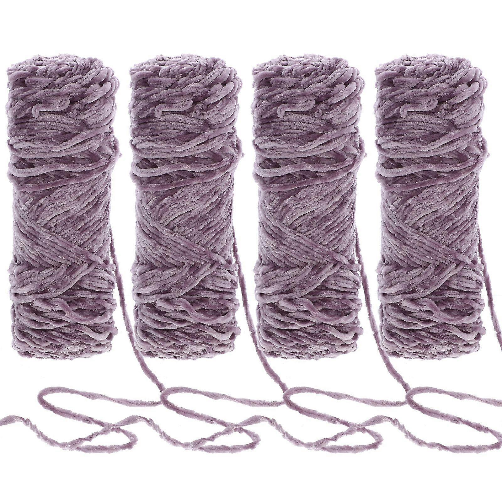 4pcs Hand Knitting Wool DIY Scarf Material Hat Weaving Thread Material