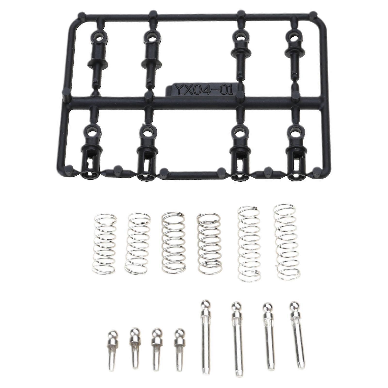 Front Rear Shock Absorbers Damper Spring High Stability Model Vehicle Part for 1/18 Remote Control Drifting Car Accessory