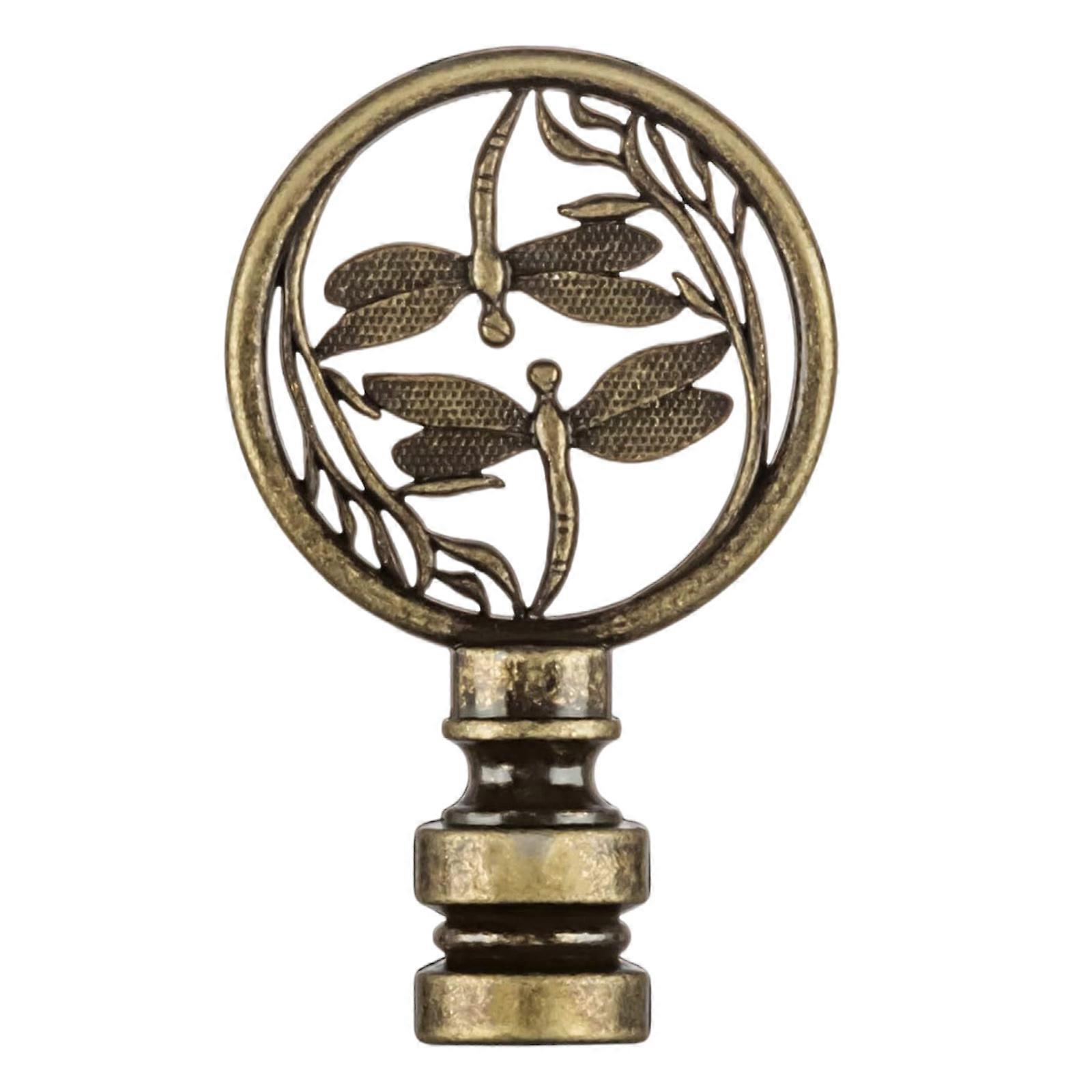 Elegant Dragonflies Lamp Finials Decorative Lighting Accessories Lamp Shade Finials Table Lamps Cresting Copper Texture