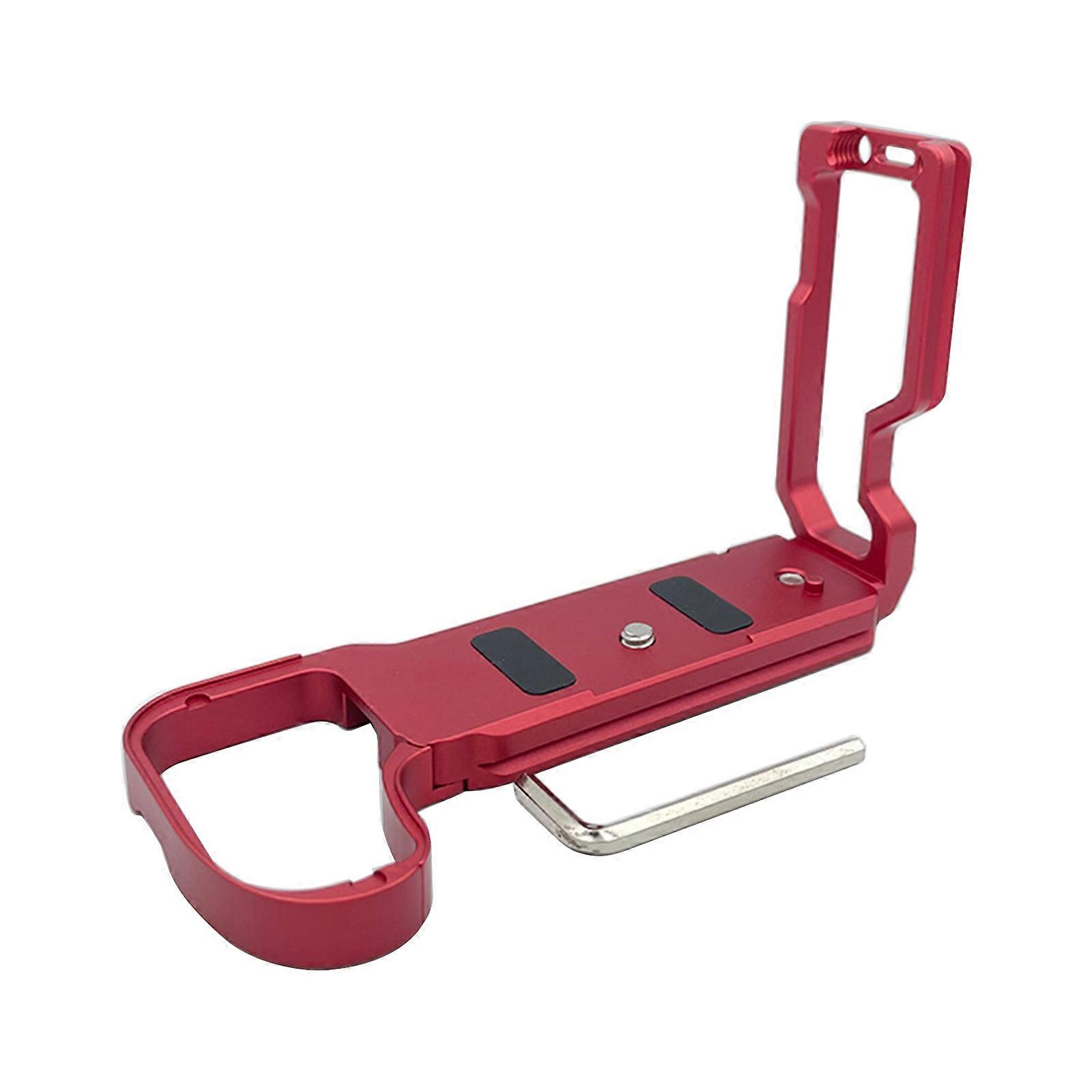 L Plate for Camera Quick Release Plate Stabilizer Vertical Racket Handle Metal Plates Holder Hand Grip Bracket Red