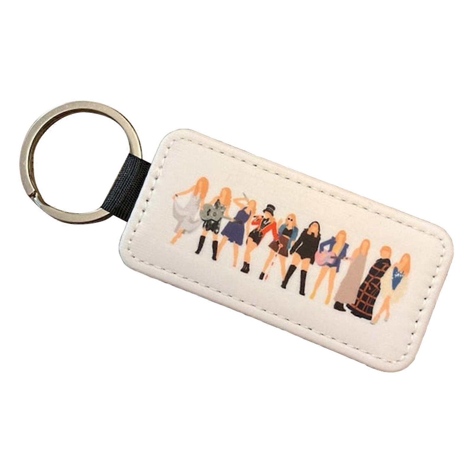 1PC PU Leather Keychain for Men and Women, Creative Leather Keychain Rings Key Chain Holder with Belt Loop Clip for Keys