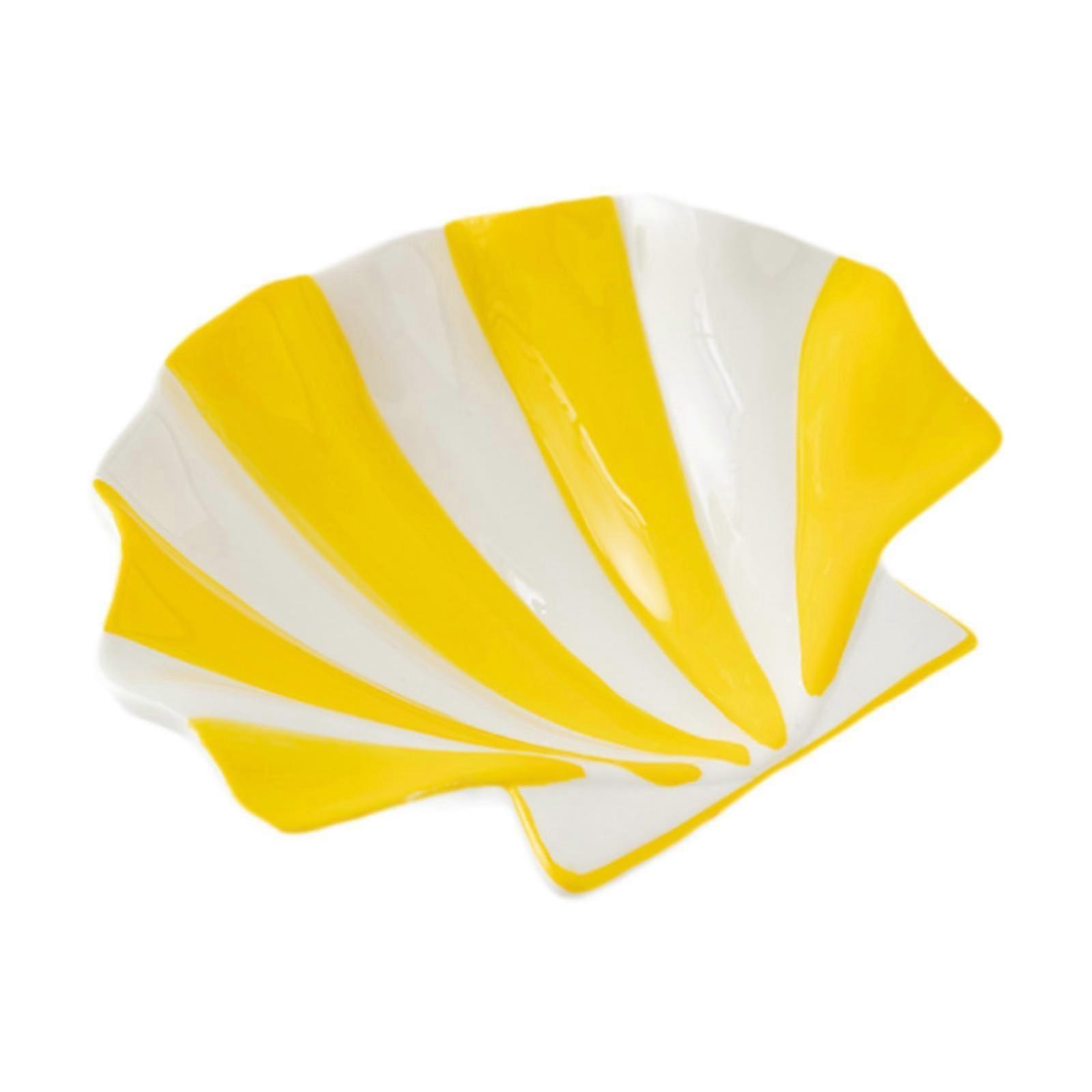 Ceramic Shell Shaped Earrings Jewelry Tray Large Fruit Kitchen Decorative