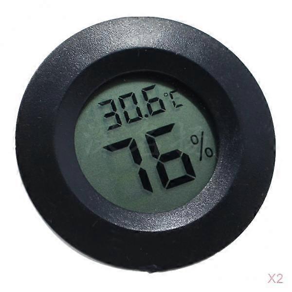 2x 丸型湿度湿度計、爬虫類タートルタンク用