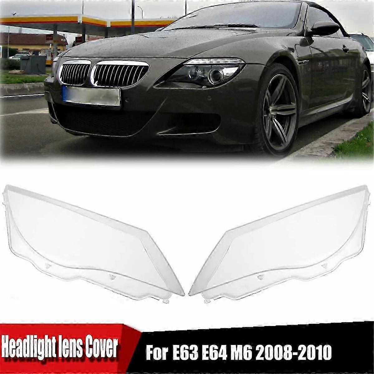 Car Headlight Mask Headlight Headlamp Lens Cover compatible E63 E64 M6 2008-2010 Headlight Shell-cheng du