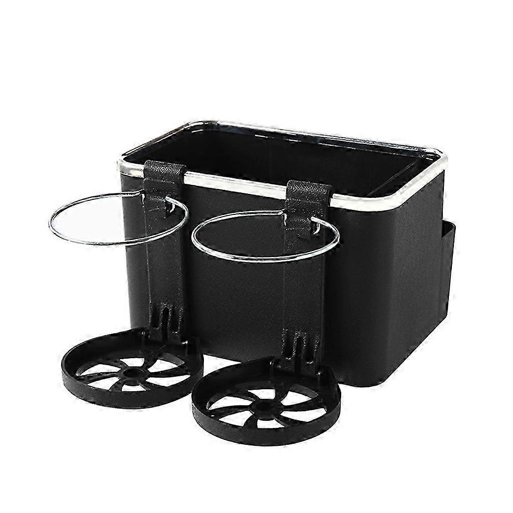 Car Center Console Armrest Box Organizer ABS Storage Box - Black