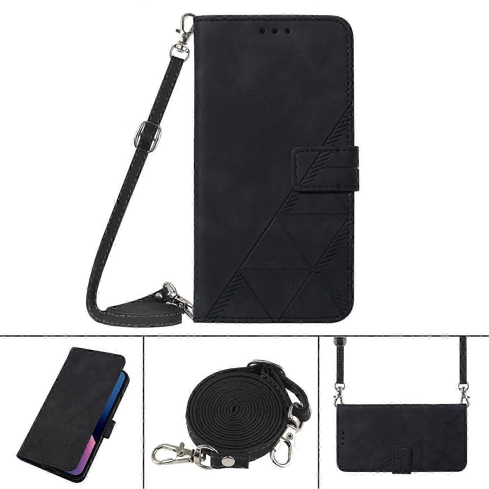 Compatible With Oppo Reno 13 Pro 5g Full Protection Soft Pu Leather Flip Wallet Phone Case With Card Holder And Long Strap