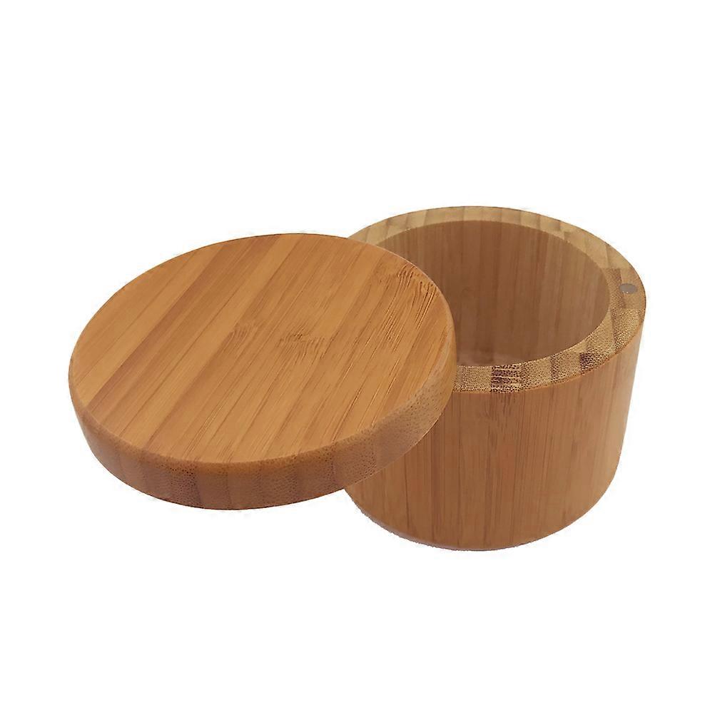 Beautiful Bamboo Jar for Storing Spices, Featuring a Cover
