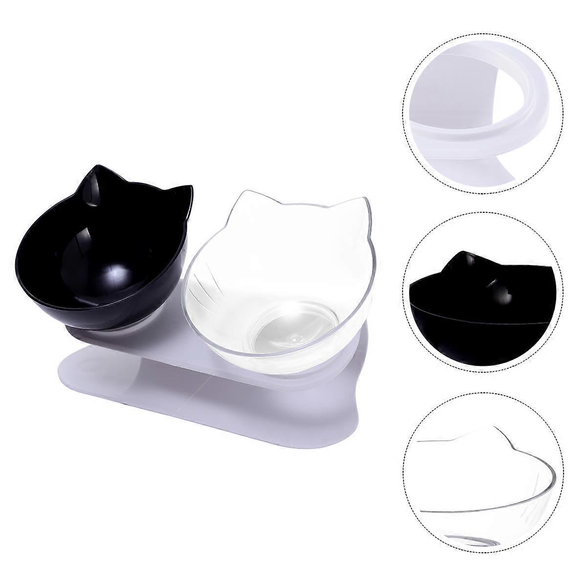 Healthy Eating Bowls for Cats with倾斜Design and Simple Maintenance