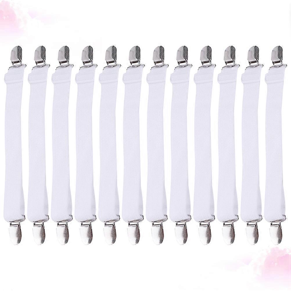 Bedding Gripper Straps, Elastic Bands with Clips for Maintaining Neat Bed Appearance