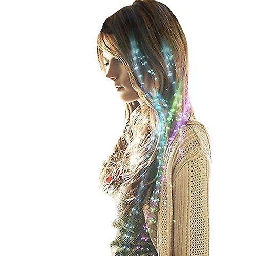 Flash Led Hair Braid 40cm Decorative Valentines Gift Party Light-up Optic Fiber Extension Barrette