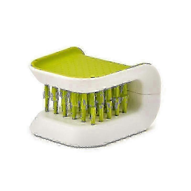 Non-Slip Dish Brush with Fork Cleaner, Double-Sided Kitchen Scrub Brush